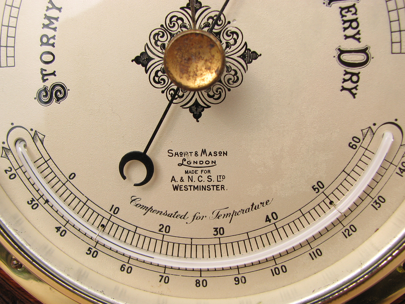 Short & Mason barometer made for Army & Navy Co-operative Society